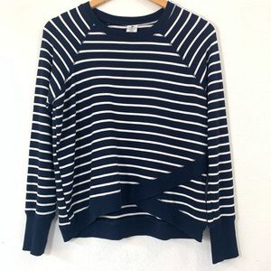 Active Life Long Sleeve Crew Neck Striped Sweater Size Medium/